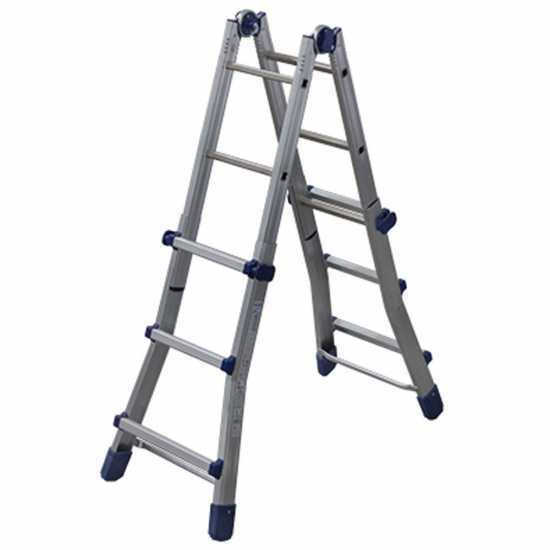 Facal Briko Blu BB/1, 2x6 gradini, 2.88 m - Scala in alluminio telescopica - Altezza stimata operativa 3.80 m