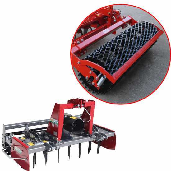 Erpice rotante RH230 - Larghezza di lavoro 230 cm - 22 lame - Serie media con rullo a rete