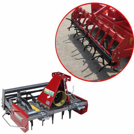Erpice rotante RF130 - Larghezza di lavoro 130 cm - 12 lame - Serie leggera con rullo a spuntoni