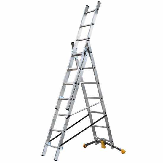 Gierre Hailo Hobbylot AL405GLIM, 3x7 gradini, 3.90 m - Scala in alluminio - Altezza stimata operativa 4.90 m