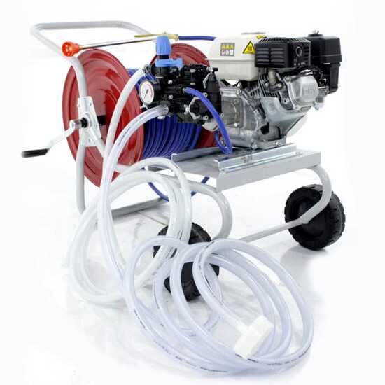 Kit motopompa irrorazione con carrello - Pompa Comet MC25 motore Honda GP160