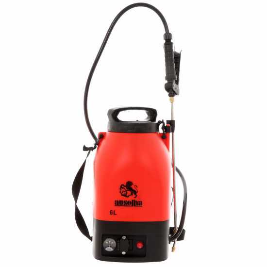 Ausonia - Pompa irroratrice a tracolla a batteria - Serbatoio da 6 litri - 4 bar