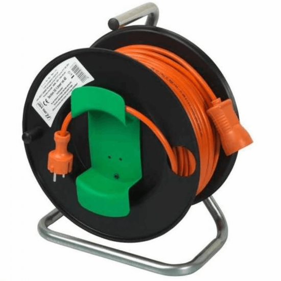 Avvolgicavo elettrico da giardinaggio 25 mt (avvolgitore con cavo) - 3 fili con sezione del rame 1,5 mm