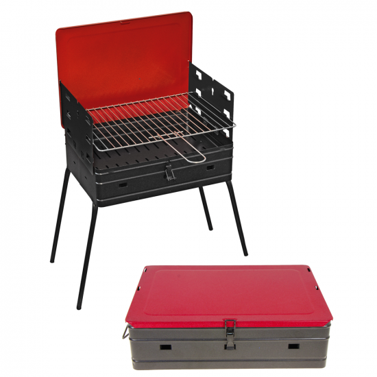 Mille Valigetta Pic-Nic - Barbecue in ferro artigianale a carbone - 40x28cm
