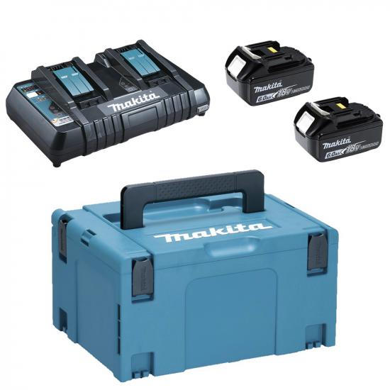 Caricabatteria Makita + 2 batterie 18V 6ah con valigetta
