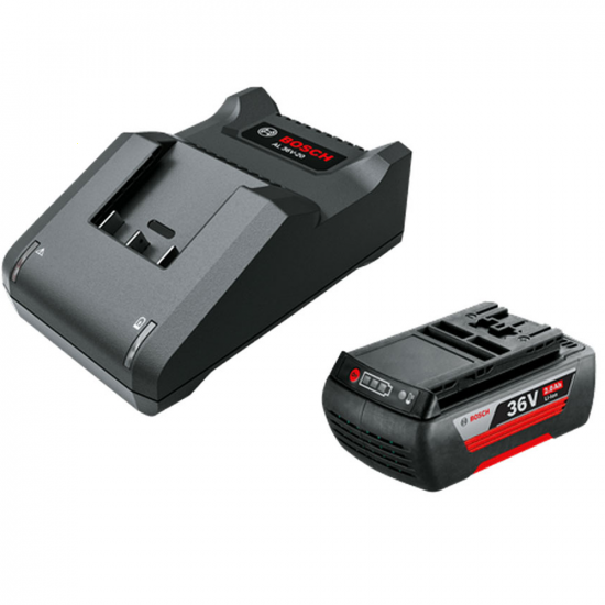 Bosch - Starter Set 36V per Linea Verde DIY - Batteria 2Ah e caricabatteria