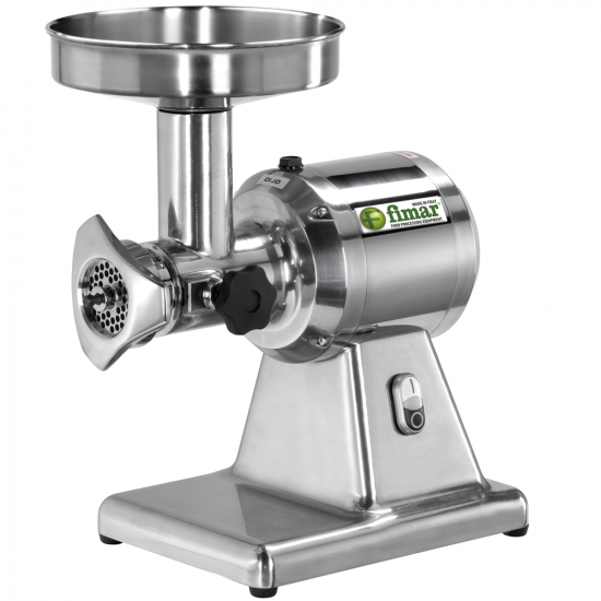 Fimar TC12S - Tritacarne elettrico - 400 V - 1 HP - Gruppo macinazione in INOX - Senza inversione di marcia