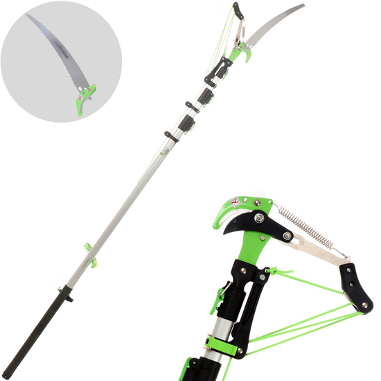 Verdemax - Svettatoio completo di segaccio + Asta telescopica 3 sezioni cm 130-310
