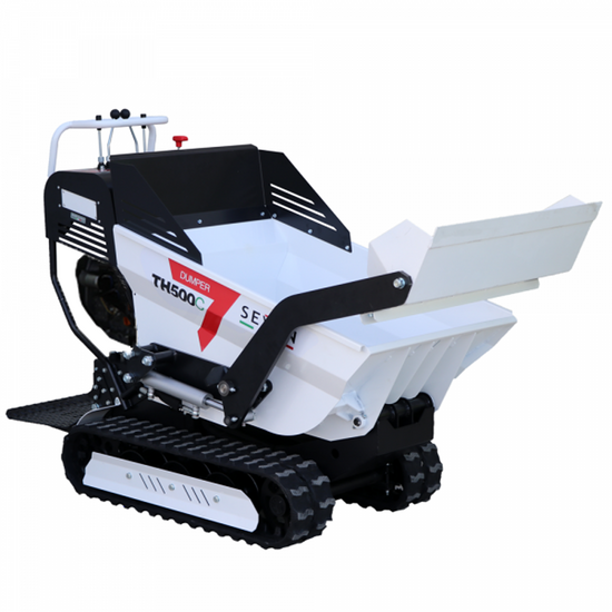 Seven Italy TH500C KM178-E - Motocarriola cingolata cassone dumper 500Kg con paletta - Cambio idrostatico