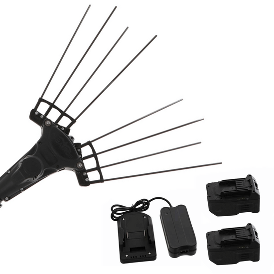 Zanon Albatros PRATIK C/AL 300 - Abbacchiatore con batterie al Litio - Asta telescopica 220 - 350 cm - 2x (36V-5Ah)
