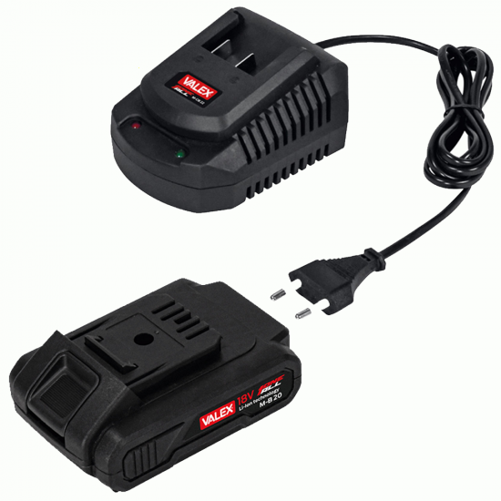Kit Batteria e Caricabatteria Valex 18V 2Ah