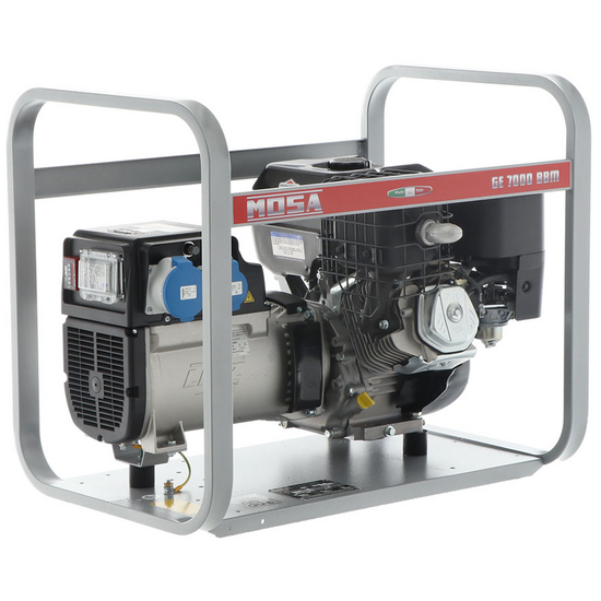 MOSA GE 7000 BBM AVR - Generatore di corrente a benzina con AVR 6 kW - Continua 5 kW Monofase - Motore B&S XR2100
