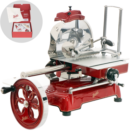 BERKEL B3 - Affettatrice a volano con lama in acciaio al cromo da 300 mm -  Rossa