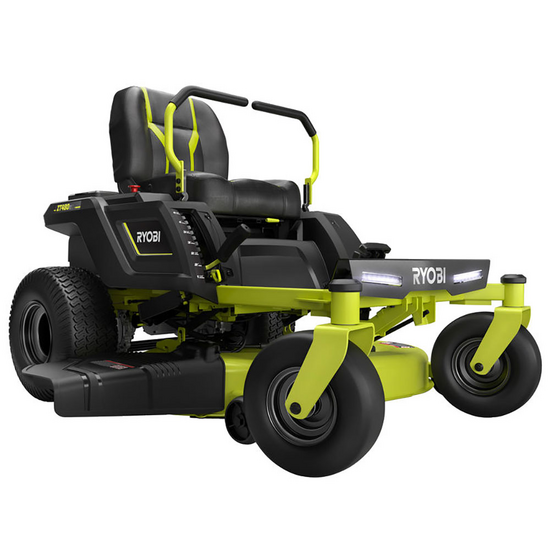 Ryobi ZTR480ex - Trattorino taglierba a batteria a raggio zero - Motore elettrico a batteria 48V/100Ah - taglio da 107cm - 2in1