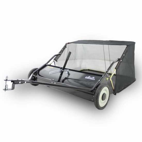 GeoTech - Spazzolatrice trainata da 97 cm - Spazzola raccoglitrice per trattorino rasaerba