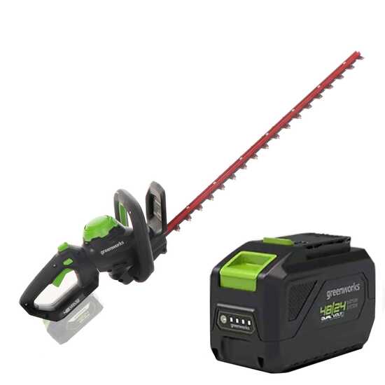 Greenworks G48HT - Tagliasiepi a batteria 48V/2Ah - Lama da 61 cm