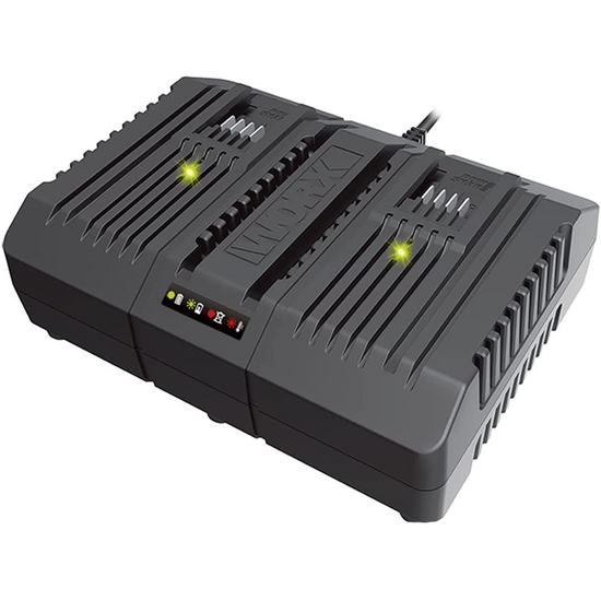 Caricabatterie rapido doppio WORX 20V - 2 + 2Ah