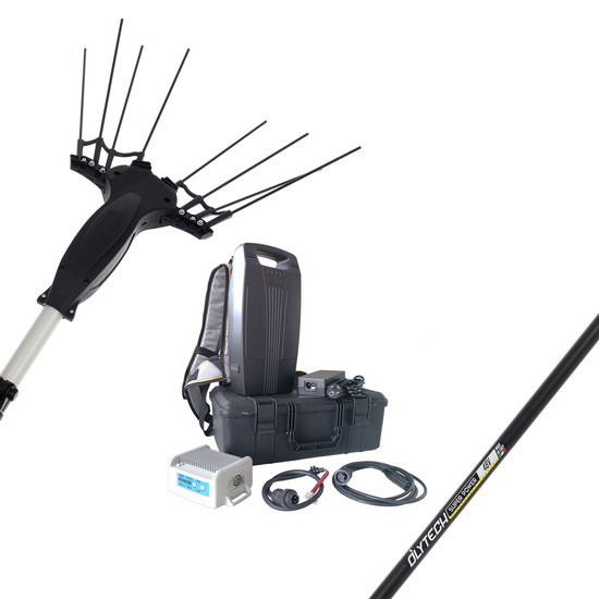 Volpi Olytech Super Power 555L - Abbacchiatore elettrico a batteria 210/300 - Batteria a zaino inclusa