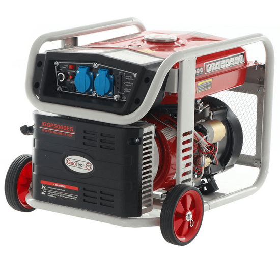 GeoTech Pro iGGP5000ES - Generatore di corrente inverter con avv. elettrico carrellato 4 kW - Continua 3.5 kW Monofase