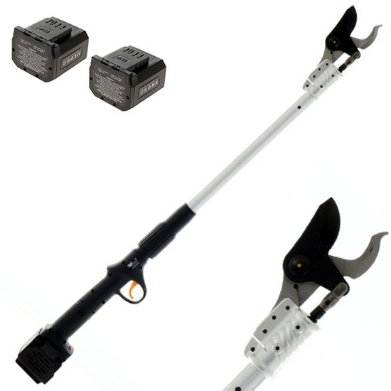 Volpi KV81 - Forbice elettrica da potatura su asta - 2x 21.6V 4Ah