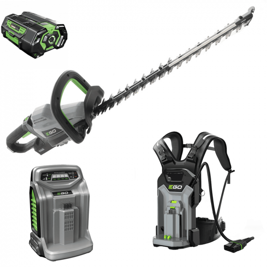 EGO HTX6500 - Tagliasiepi con zaino porta batterie BHX 1000 56V/5Ah