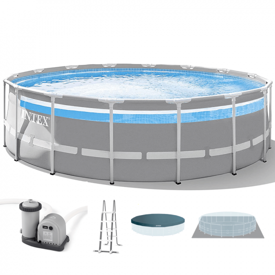 Intex Prisma Frame Clearview 26730NP - &Oslash;488x122 cm - Piscina Rotonda