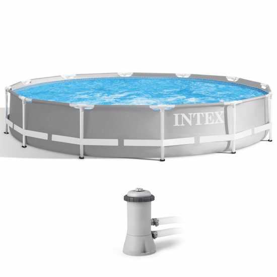 Intex Prisma Frame 26712NP - &Oslash;366x76 cm - Piscina Rotonda + Pompa filtro 45 W