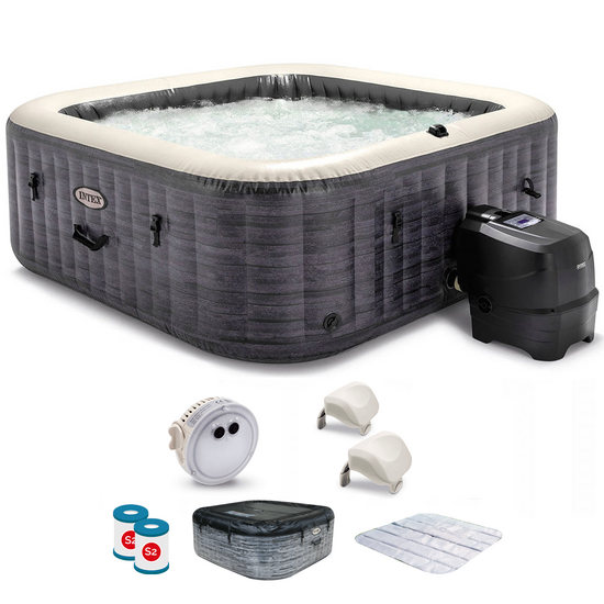 Intex Quadrata Greystone Deluxe 28452NP - Ø196x71 cm - Piscina idromassaggio spa