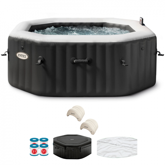 Intex Ottagonale Jet & Bubble Deluxe 28458EX - Ø201x71 cm - Piscina idromassaggio spa