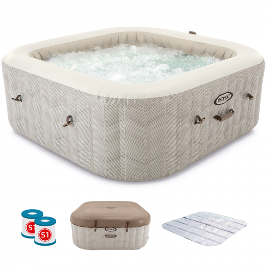 Intex Quadrata Chevron Deluxe 28472EX - 193x193x71 cm - Piscina idromassaggio spa