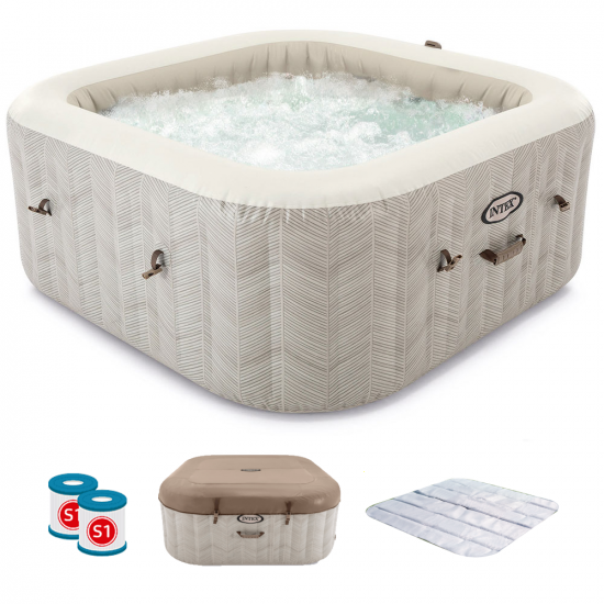 Intex Quadrata Chevron Deluxe 28446EX - &Oslash;173x71 cm - Piscina idromassaggio spa
