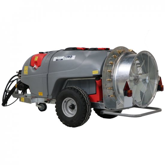 Atomizzatore trainato Gray T Car 1000/80 con attacco a trattore per irrorazione - Capacità 1000L - Pompa AR1064