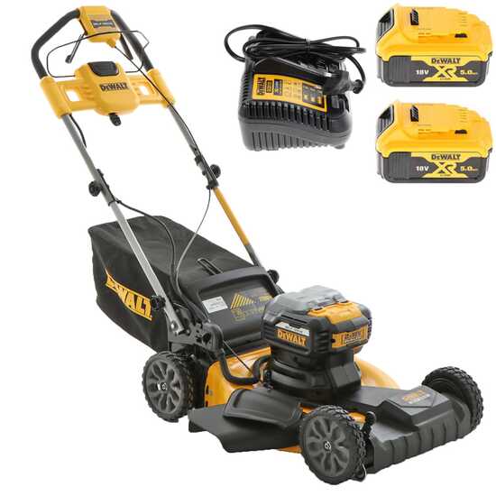 Rasaerba a batteria DeWalt DCMWSP564N-XJ - 2 BATTERIE DA 18V 5AH