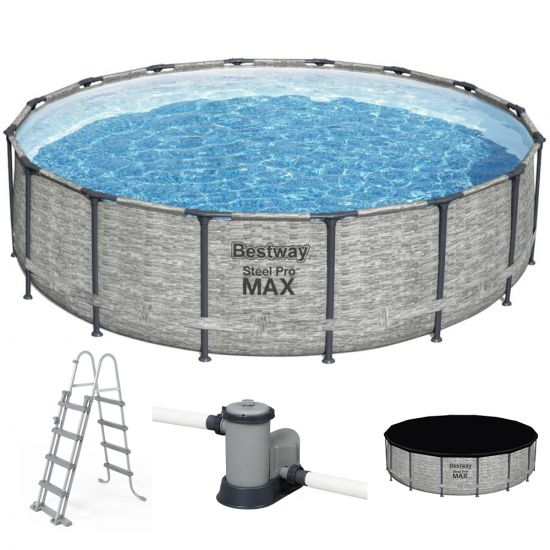 Bestway Steel Pro Max 5619E - &Oslash;488x122 cm - Piscina Rotonda