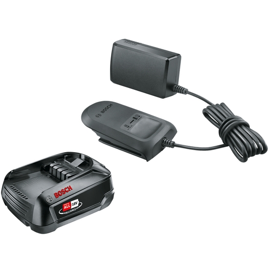 Bosch - Starter Set 18V per Linea Verde DIY - Batteria 2.5 Ah e caricabatteria