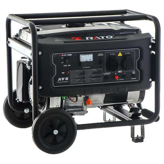 Gruppo elettrogeno monofase a benzina Rato R3000 - Carrellato - 2.7 Kw