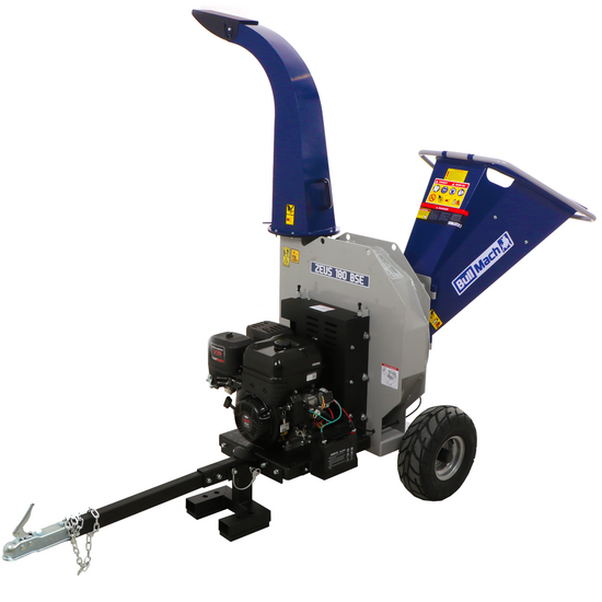 BullMach ZEUS 180 BSE - Biotrituratore a scoppio trainabile - Briggs &amp; Stratton 420cc con avviamento elettrico