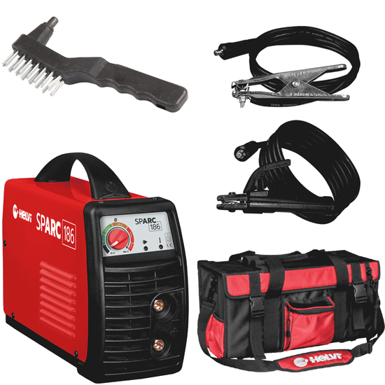 Helvi Sparc 186 - Saldatrice Inverter (MMA) + Borsa, corrente continua (DC)