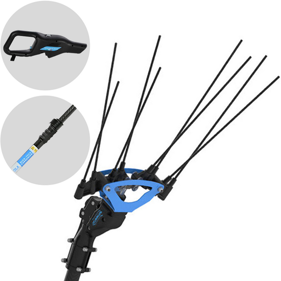 Campagnola Icarus V1 58 - Asta in carbonio da 150-220 cm - Abbacchiatore elettrico