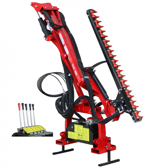 GeoTech Pro THT 160 - Braccio tagliasiepi per trattore con brandeggio laterale
