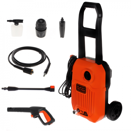 Black & Decker BEPW1650-QS - Idropulitrice ad acqua fredda compatta - 120 bar - 408 l/h