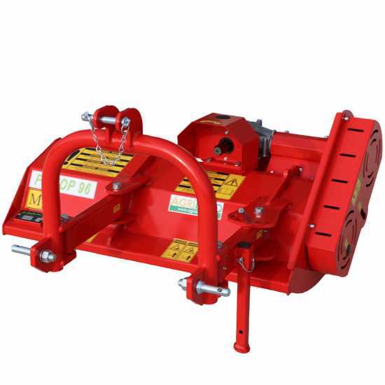 Trinciaerba per trattore Fu Top 112 M - Serie leggera - Spostamento manuale - Presa di forza antioraria (Rotazione a sinistra)
