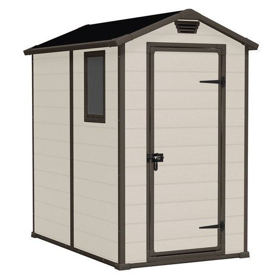 Keter Manor beige - Casetta da giardino - Con finestra laterale - 130x192x198 cm