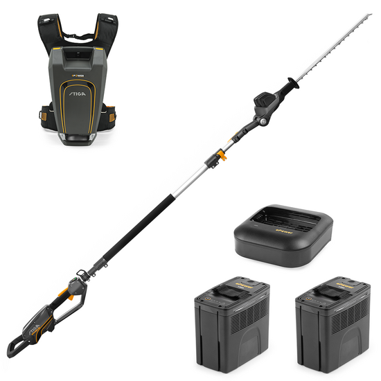 Stiga SPH 900 AE Kit - Tagliasiepi su asta di prolunga a batteria - 2x48V/7,5Ah