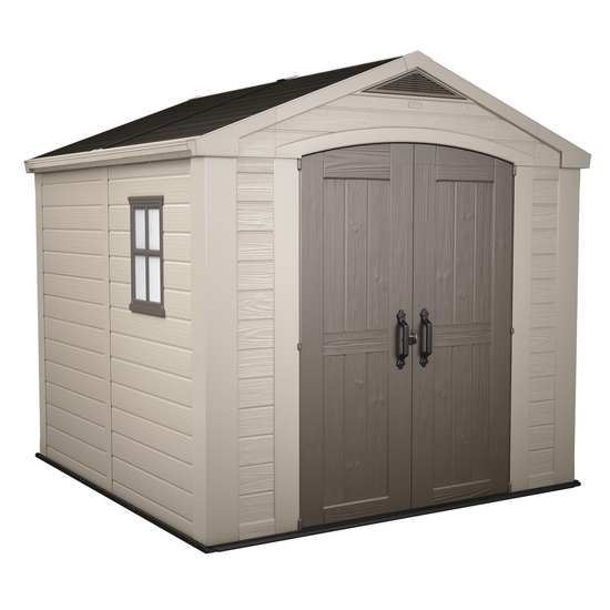 Keter Factor beige - Casetta da giardino - Con finestra laterale - 256.5x255x243 cm