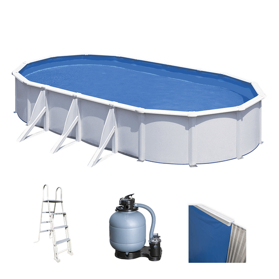 Gre Fidji Ovale 730x375x120cm - Piscina fuori terra in acciaio