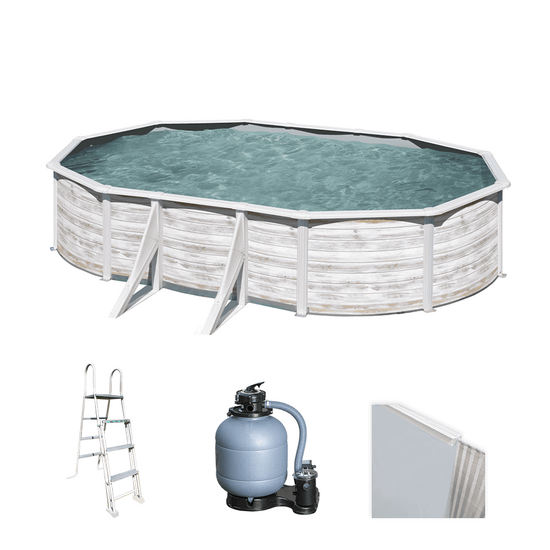 Gre Finlandia Ovale 610x375x120cm - Piscina fuori terra in acciaio