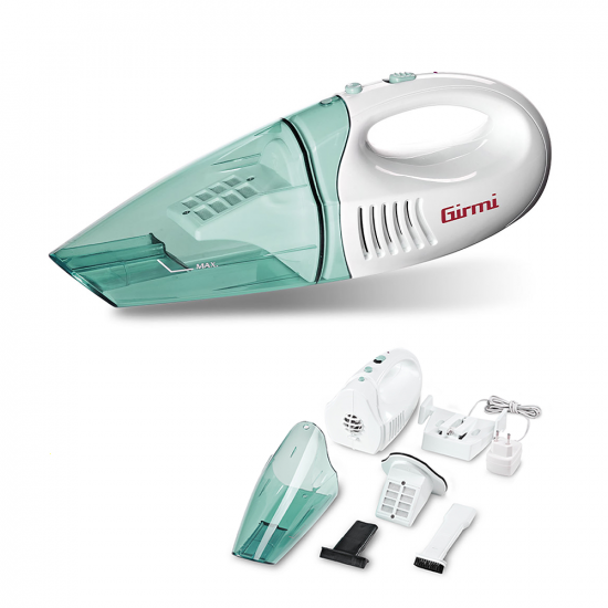 Girmi AP10 - Aspirapolvere portatile ricaricabile Wet &amp; Dry - Batteria da 4,8V