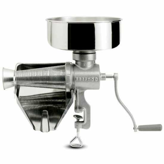 Reber 8502 N - Passapomodoro Manuale N.5 - Imbuto e Sgocciolatoio in acciaio INOX