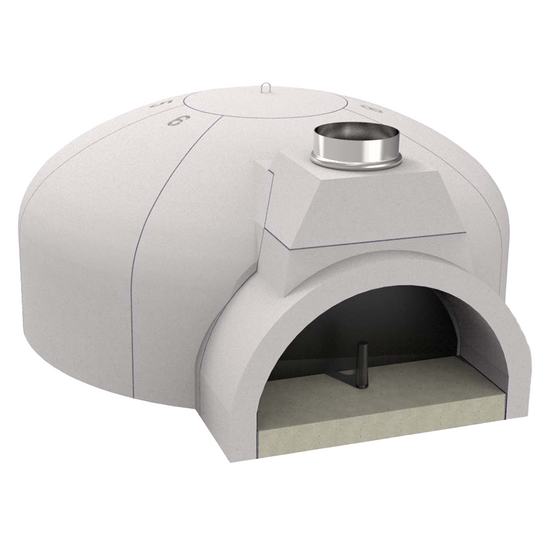 Edilmark FP 120N - Forno a legna da incasso con piano cottura Ø 120 cm - Capacità cottura 8 pizze